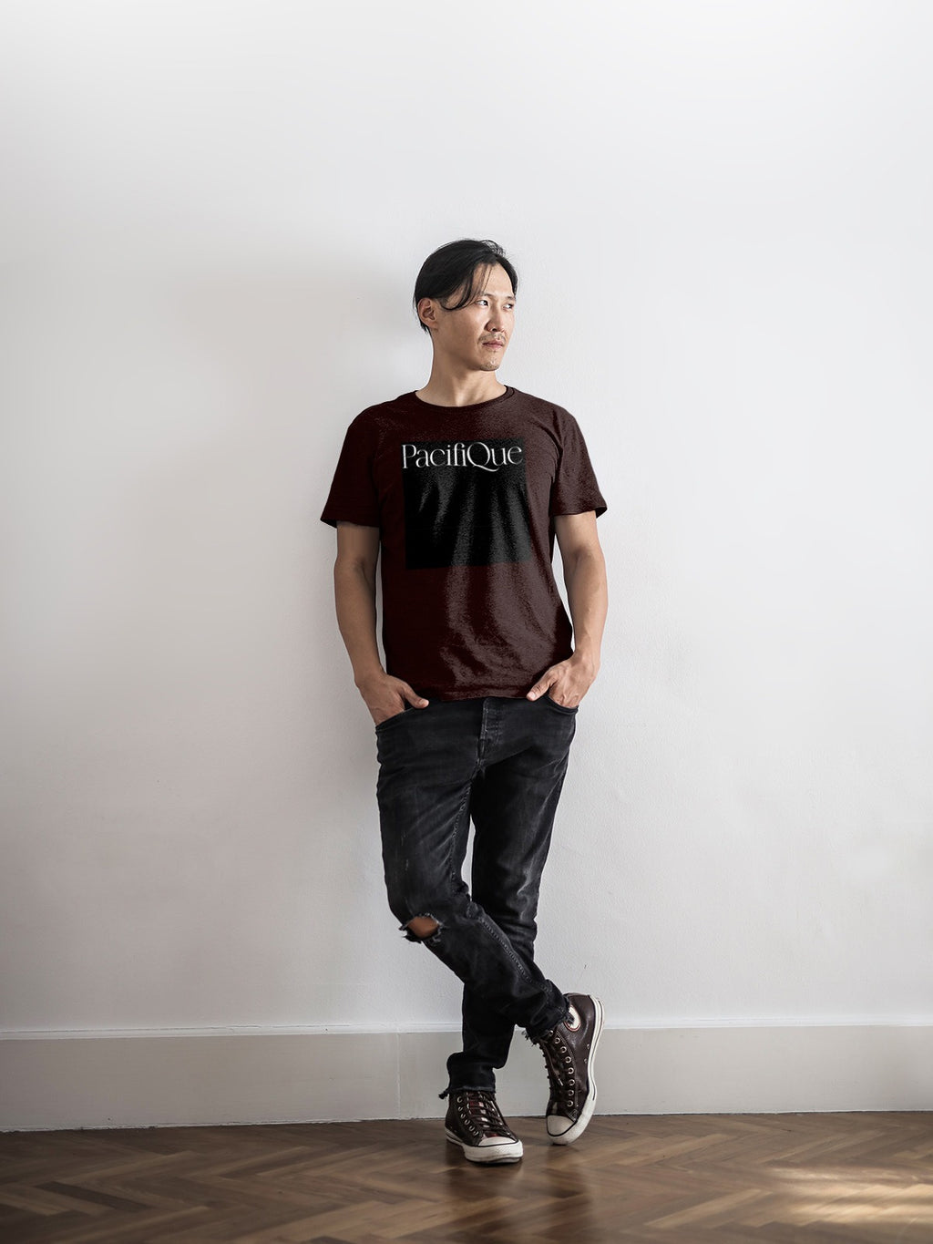 PacifiQue Crew Neck Mens T Shirt Black